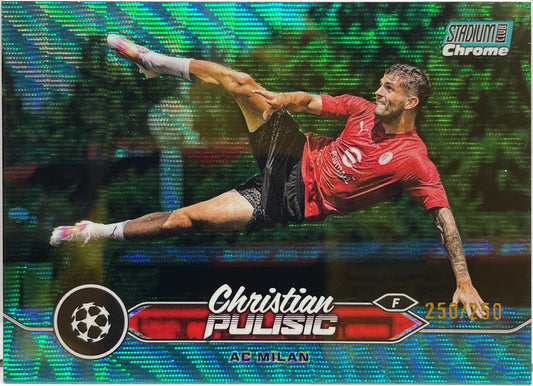 Christian pulisic 250/250 Aqua Wave Topps Stadium Chrome 2023/24