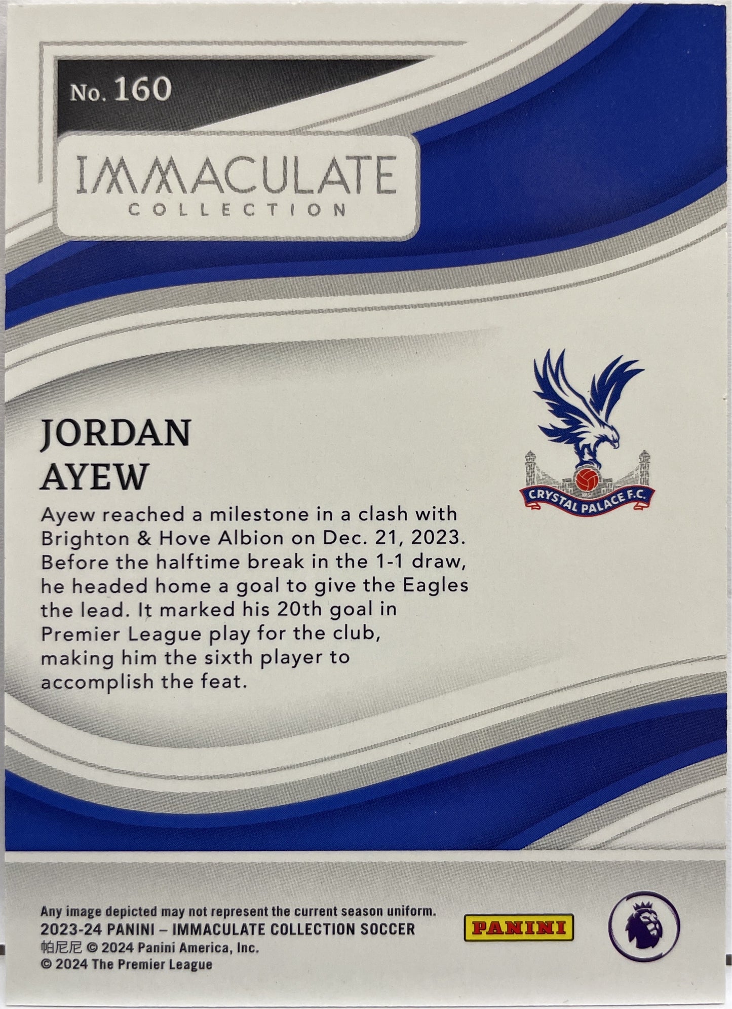 Jordan Ayew 23/40 Panini Immaculate Collection 2023/24
