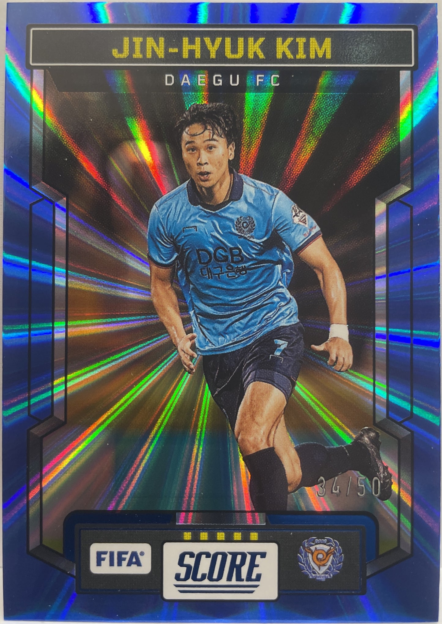 Jin-Hyuk Kim 34/50 Blue Laser Score Fifa 2023/24