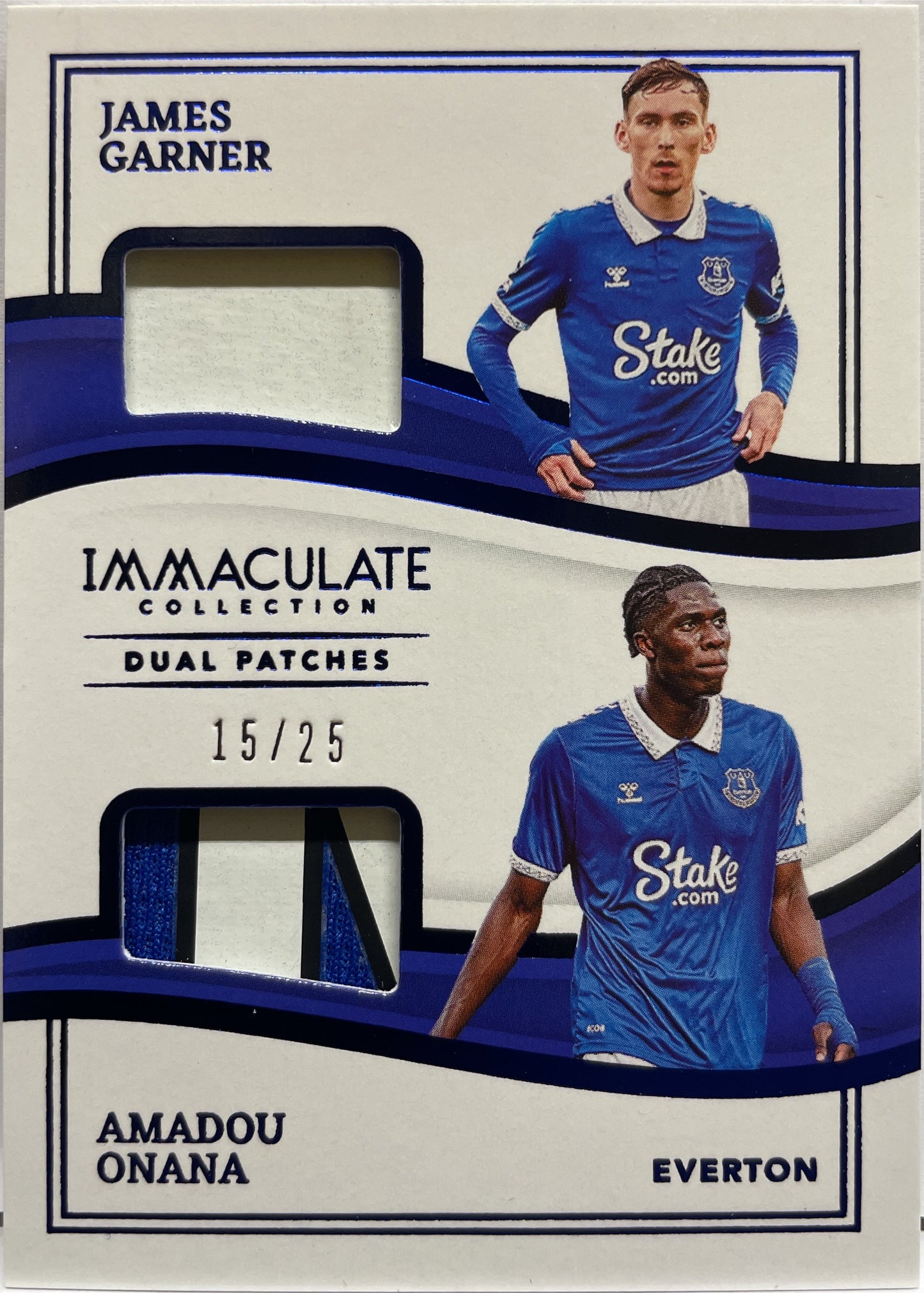 James Garner & Amadou Onana 15/25 Dual Patch Panini Immaculate Collection 2023/24