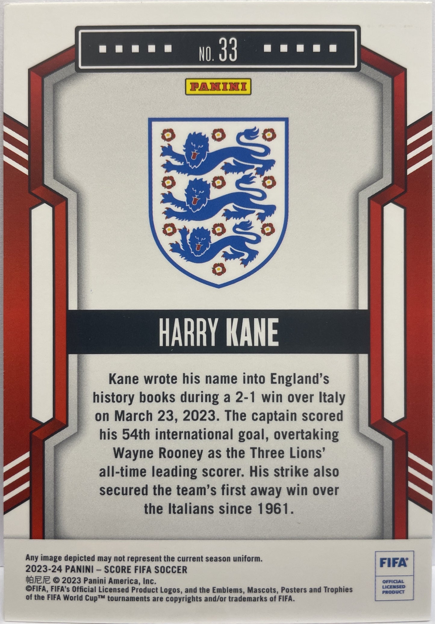 Harry Kane 8/50 Blue Laser Score Fifa 2023/24