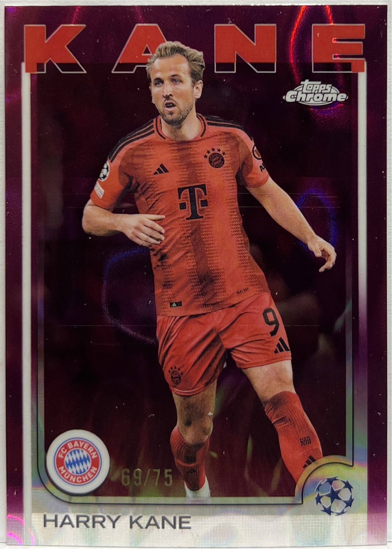 Harry Kane 69/75 Magenta Lava Topps Chrome UCC 2024/25