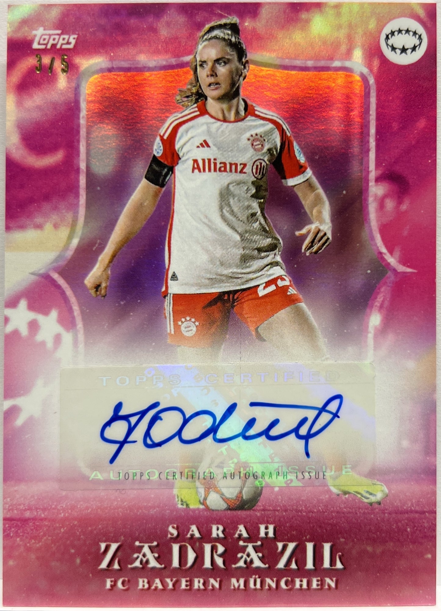 Sarah Zadrazil 3/5 Autograph Topps Aitana Bonmati Curated Set 2023/24