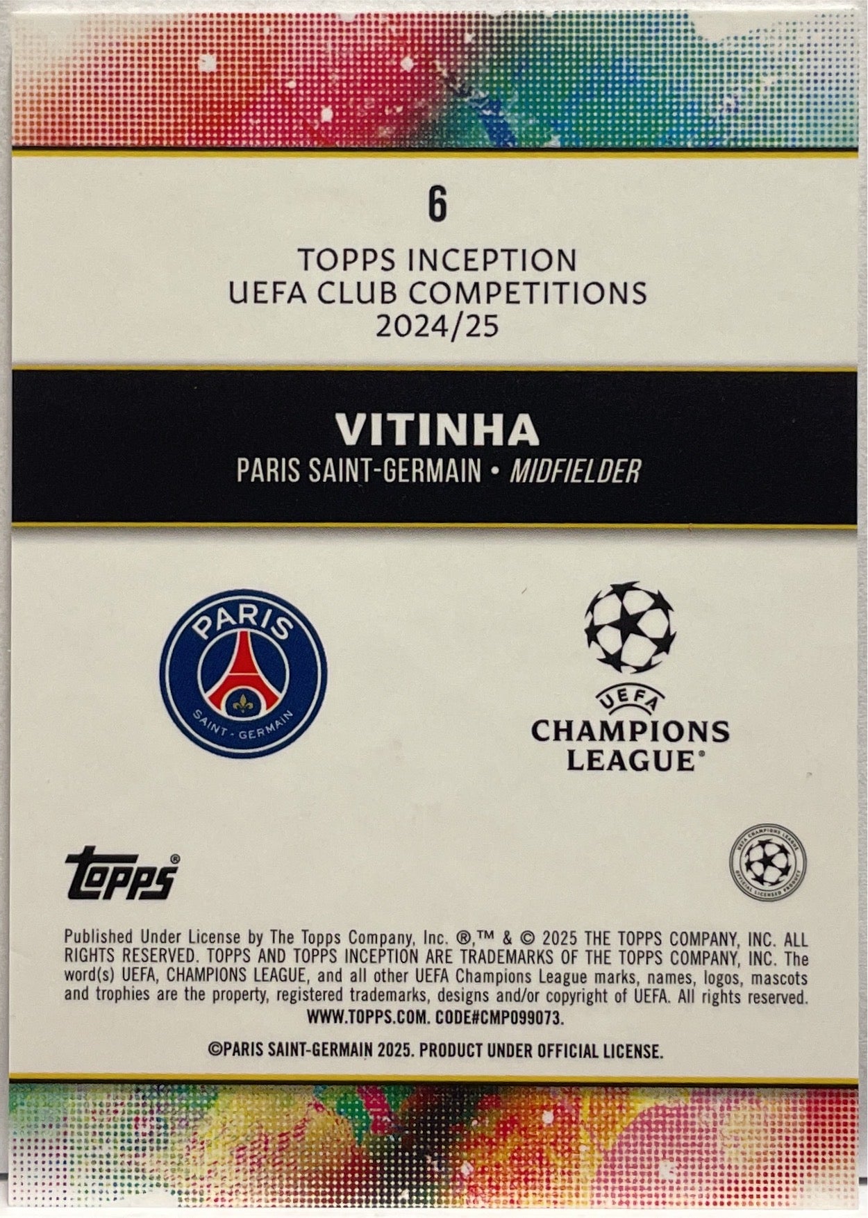 Vitinha First XI Topps Inception 2024/25