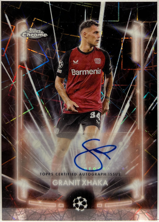 Granit Xhaka Autograph Black Lazer Topps Chrome UCC 2024/25