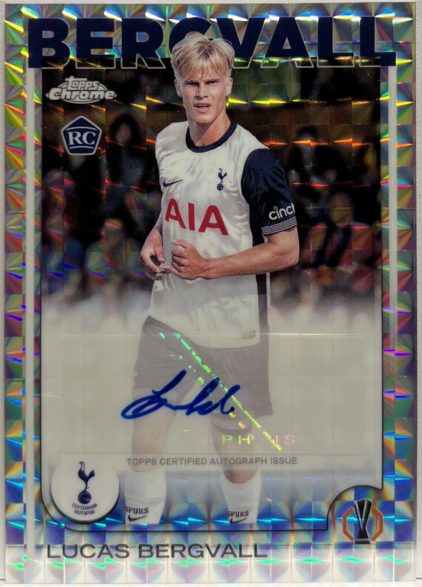 Lucas Bergvall Rookie Autograph Geometric Topps Chrome UCC 2024/25