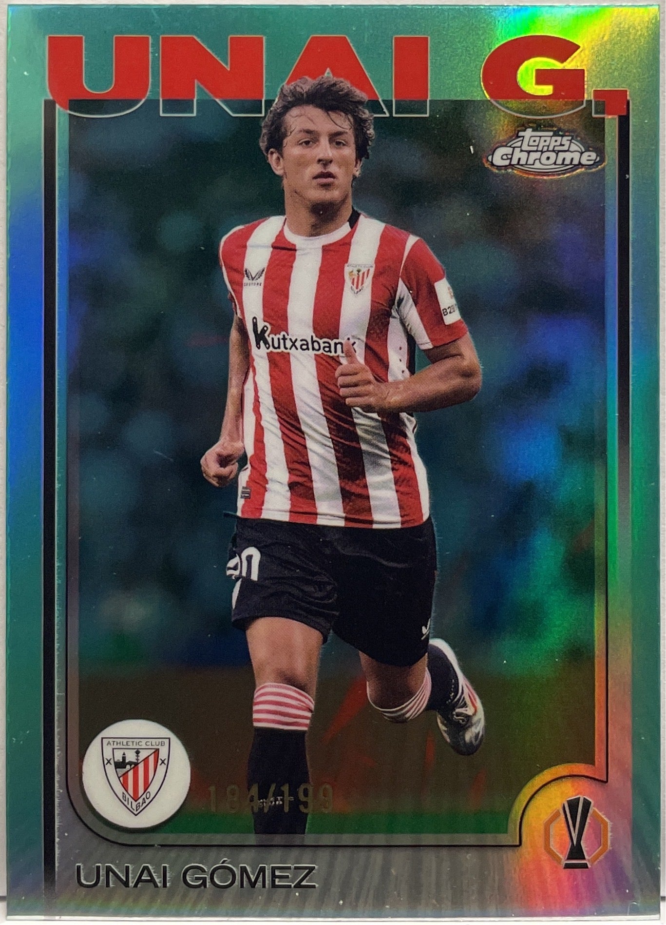Unai Gomez 184/199 Aqua Topps Chrome UCC 2024/25