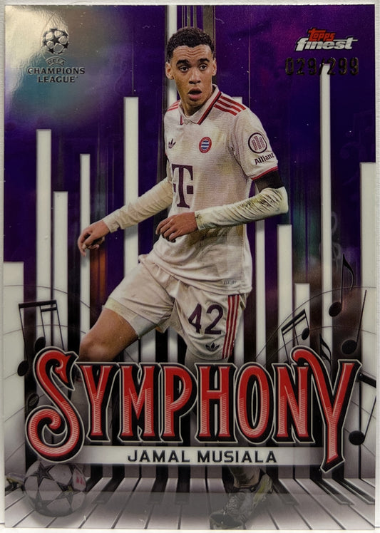 Jamal Musiala 29/299 Symphony Purple Topps Finest UCC 2024/25