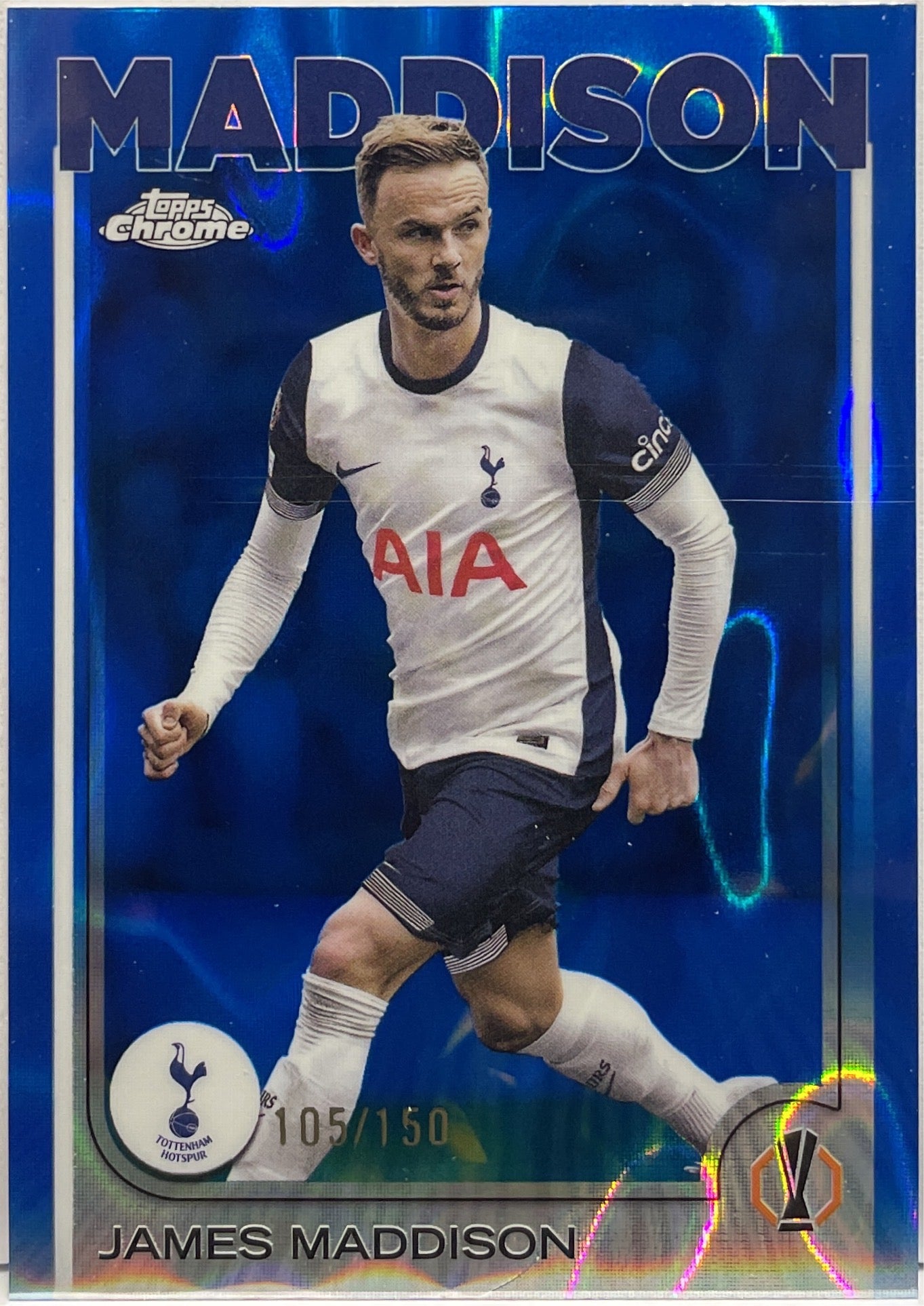 James Maddison 105/150 Blue Lava Topps Chrome UCC 2024/25