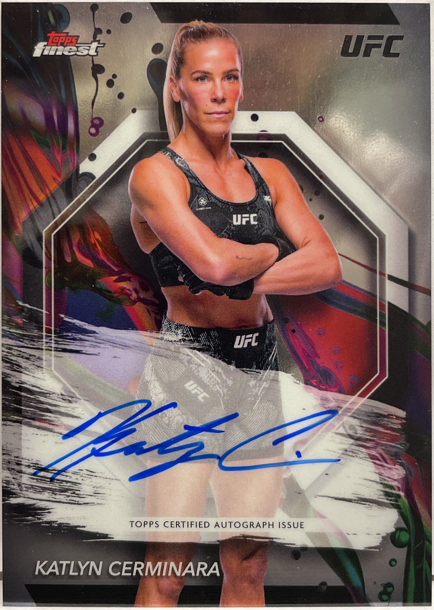 Katlyn Cerminara Autograph Topps Finest UFC 2024