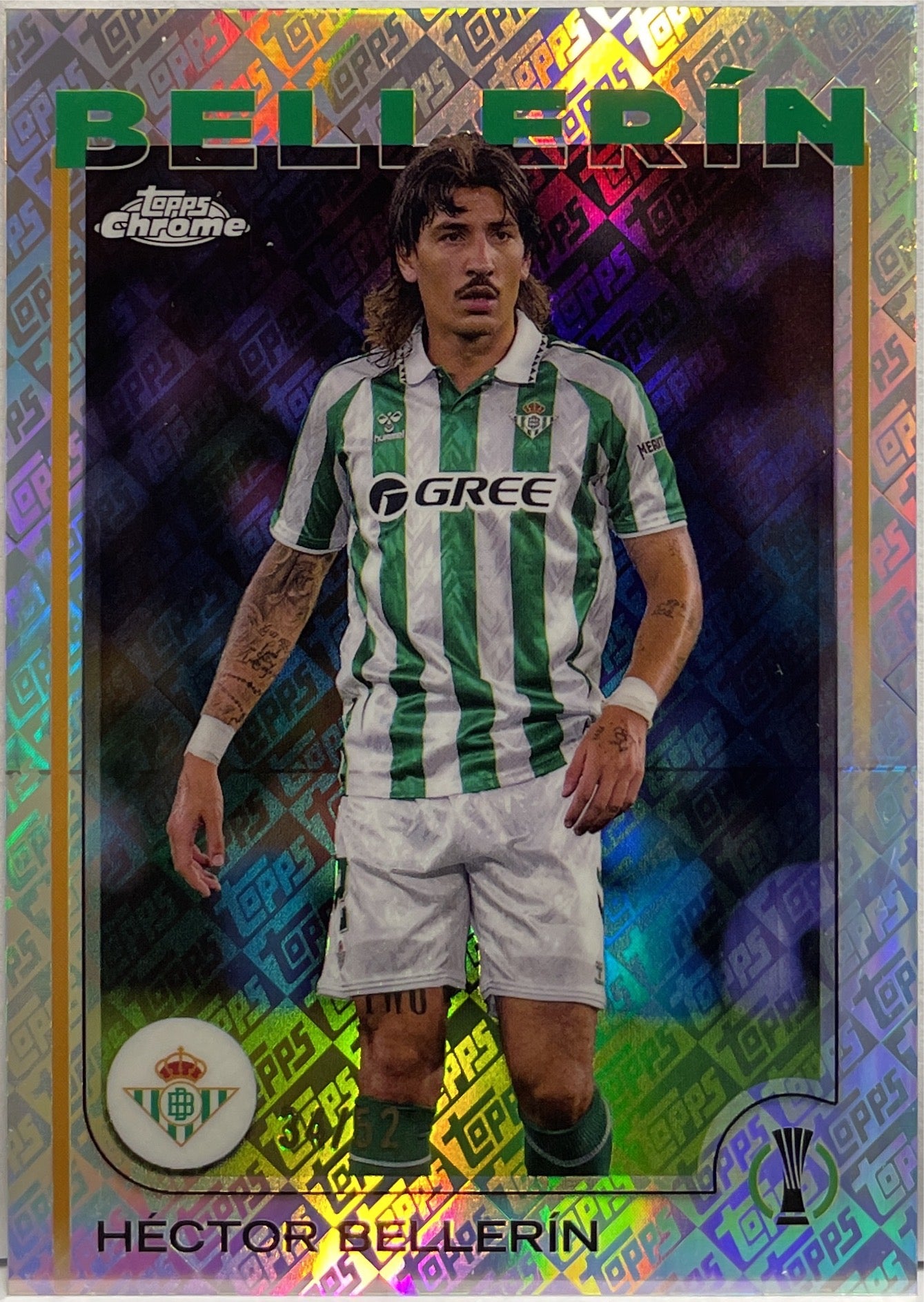 Hector Bellerin 34/52 Toppsfractor Topps Chrome UCC 2024/25