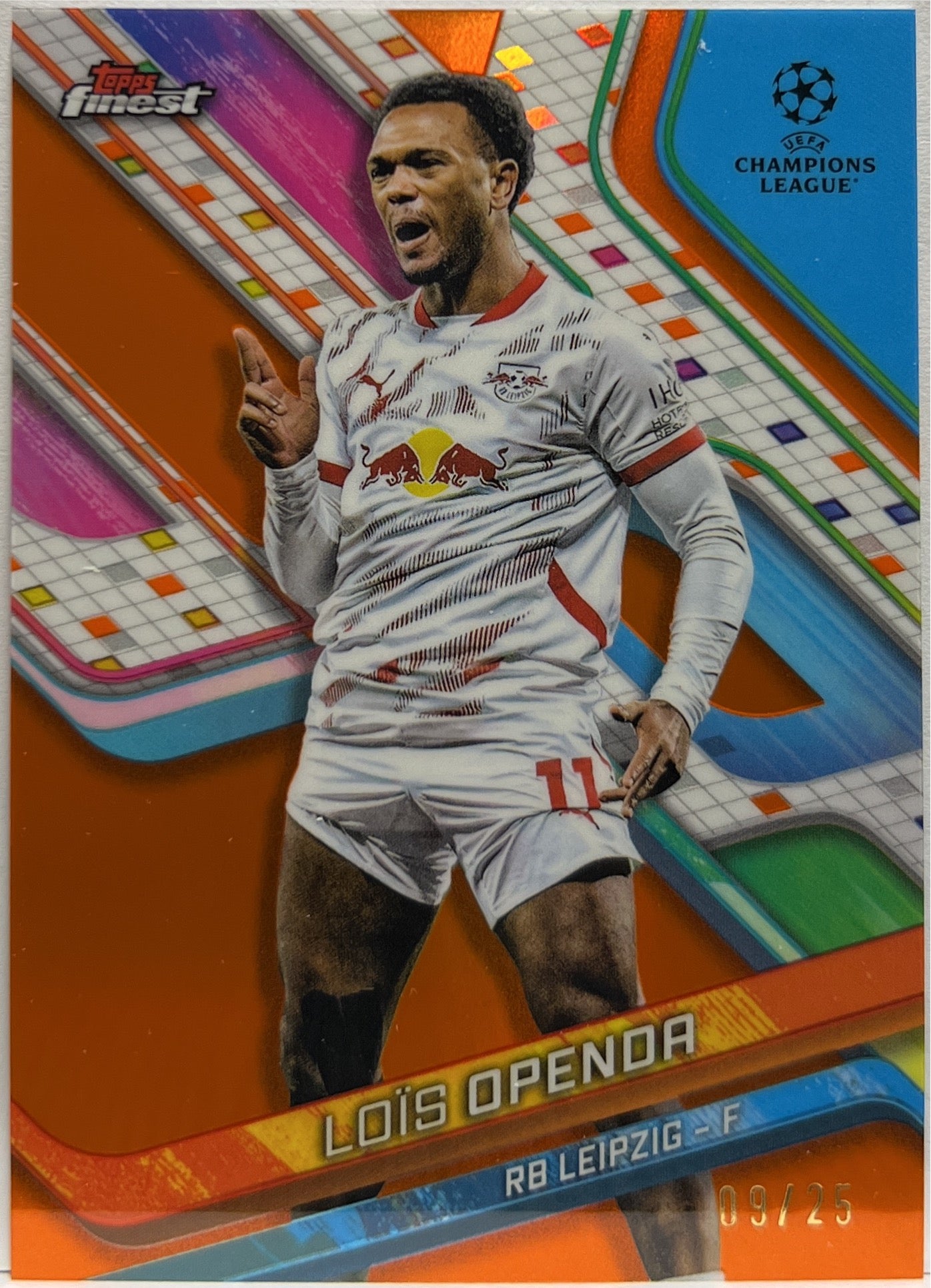 Lois Openda 9/25 Orange Topps Finest UCC 2024/25