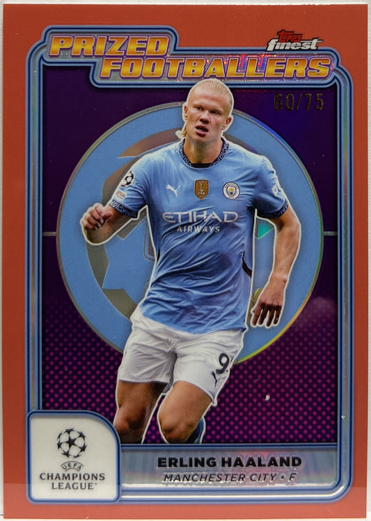 Erling Haaland 60/75 Prized Footballers Topps Finest UCC 2024/25