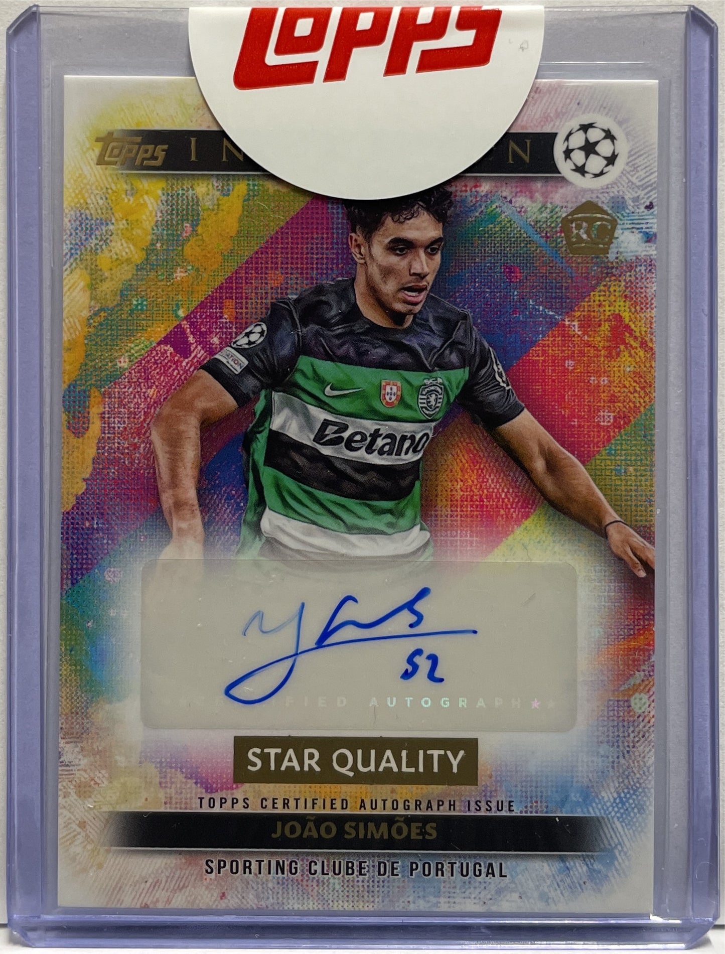 Joao Simoes Rookie Autograph Star Quality Topps Inception 2024/25