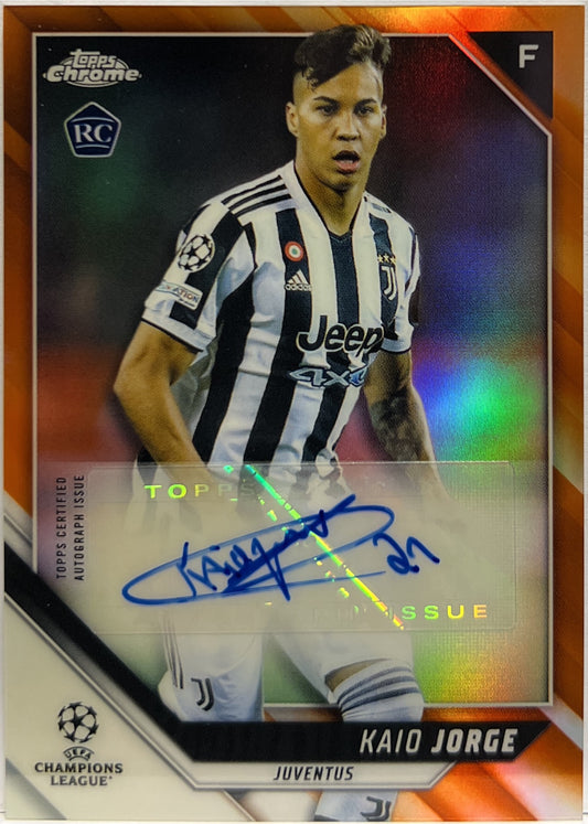 Kaio Jorge 2/25 Rookie Autograph Orange Topps Chrome UCL 2021/22