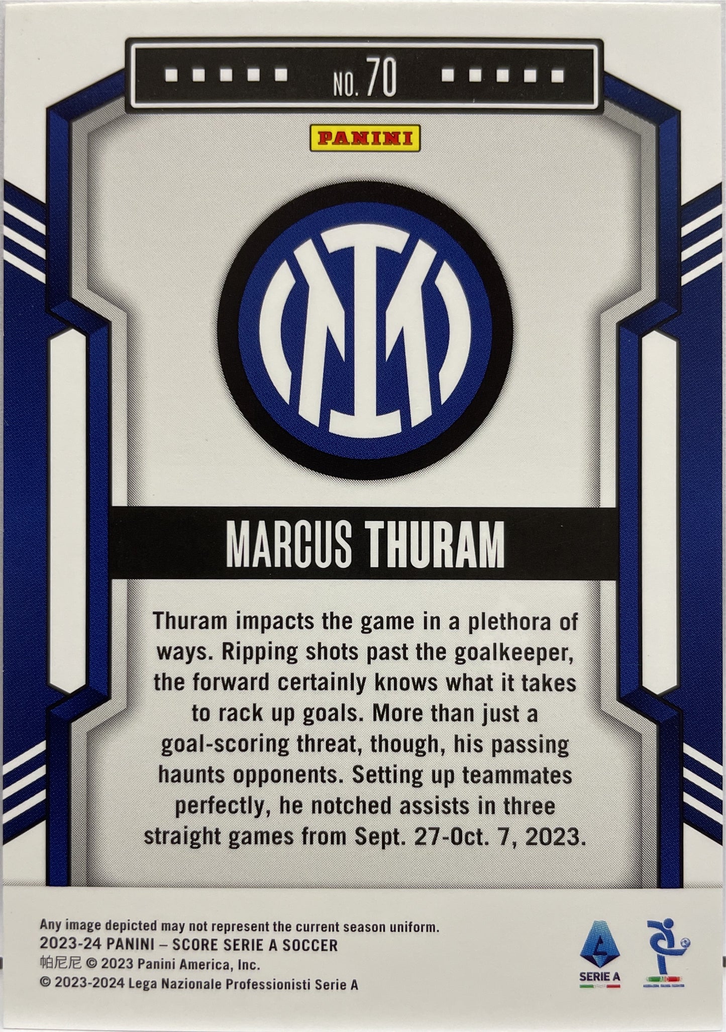 Marcus Thuram 17/25 Swirl Bronze Score Serie A 2023/24