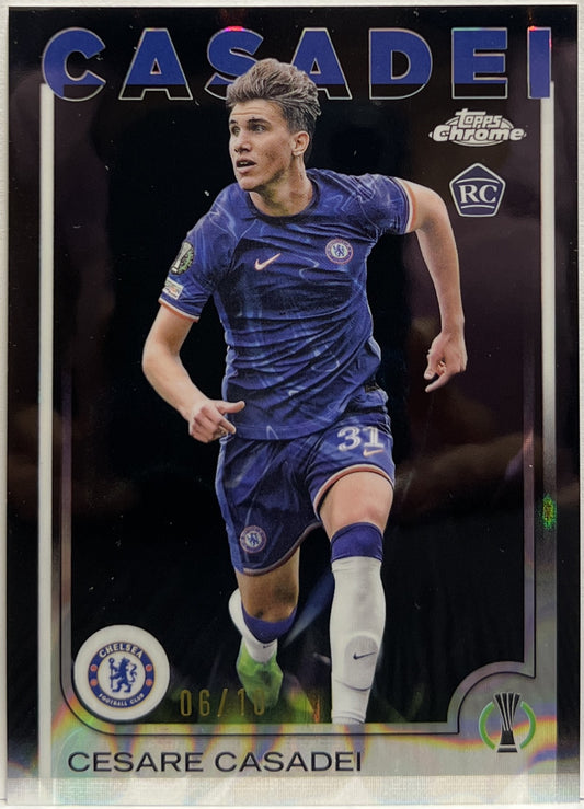 Cesare Casadei 6/10 Rookie Black Topps Chrome UCC 2024/25