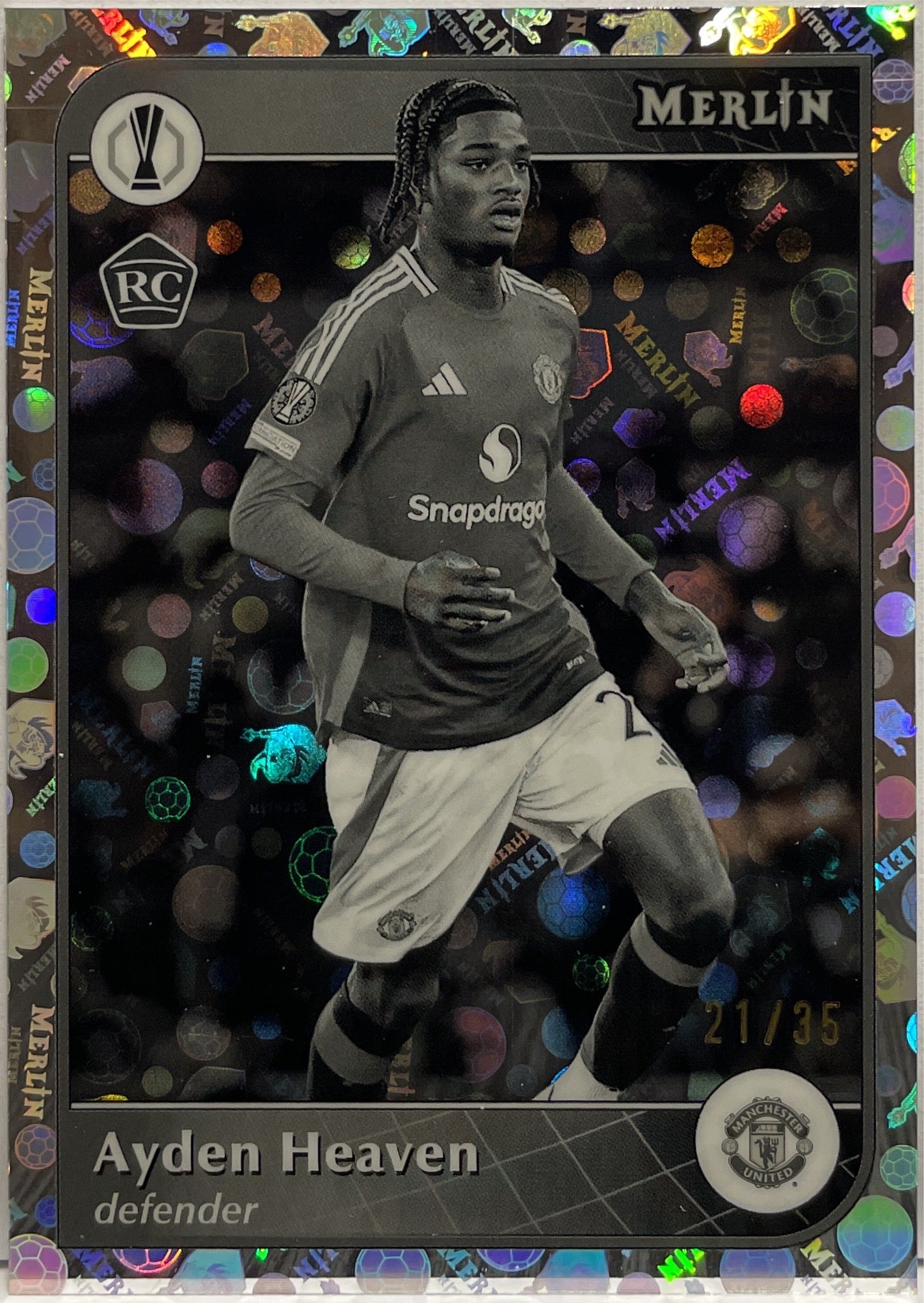 Ayden Heaven 21/35 Rookie Black and White Vintage Topps Merlin UCC 2024/25