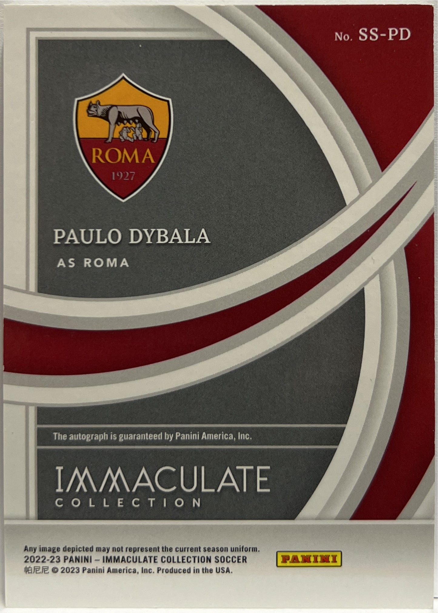 Paulo Dybala 1/1 Autograph One Of One Shadowbox Immaculate 2022/23