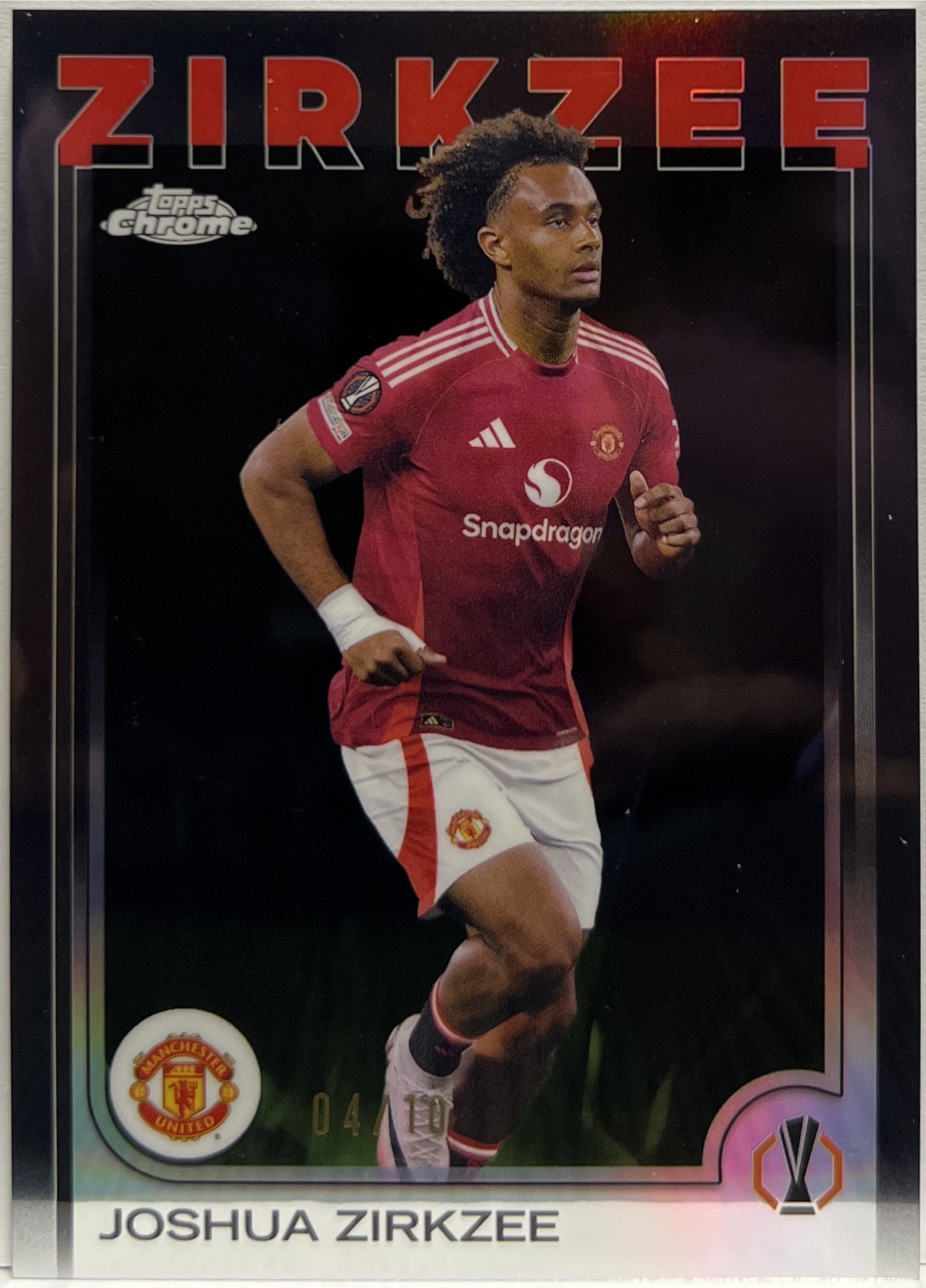 Joshua Zirkzee 4/10 Black Topps Chrome UCC 2024/25