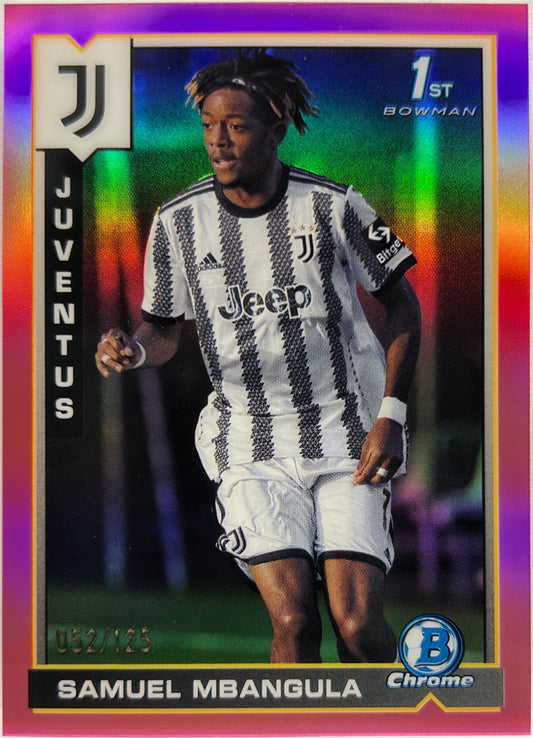 Samuel Mbangula 52/125 1ST Bowman Pink Topps Chrome Juventus 2022/23