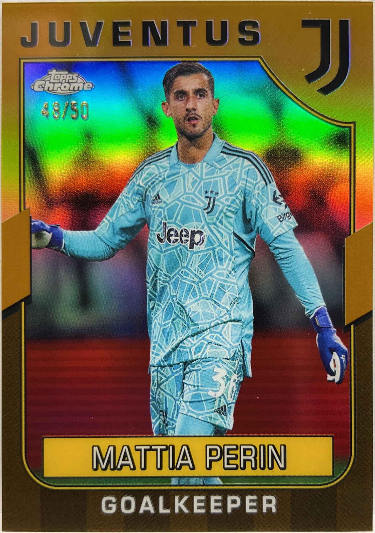 Mattia Perin 48/50 Gold Topps Chrome Juventus 2022/23