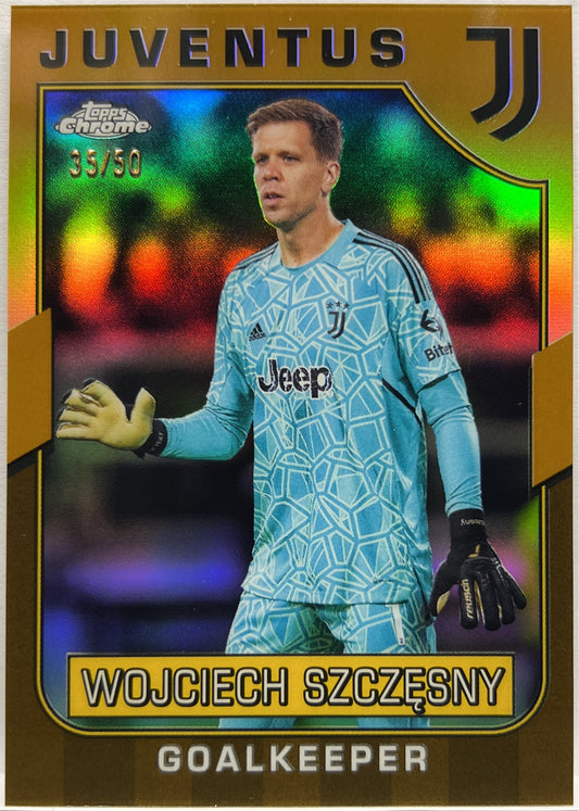 Wojciech Szczesny 35/50 Gold Topps Chrome Juventus 2022/23