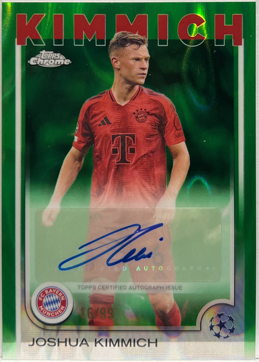 Jousha Kimmich 16/99 Autograph Green Lava Topps Chrome UCC 2024/25