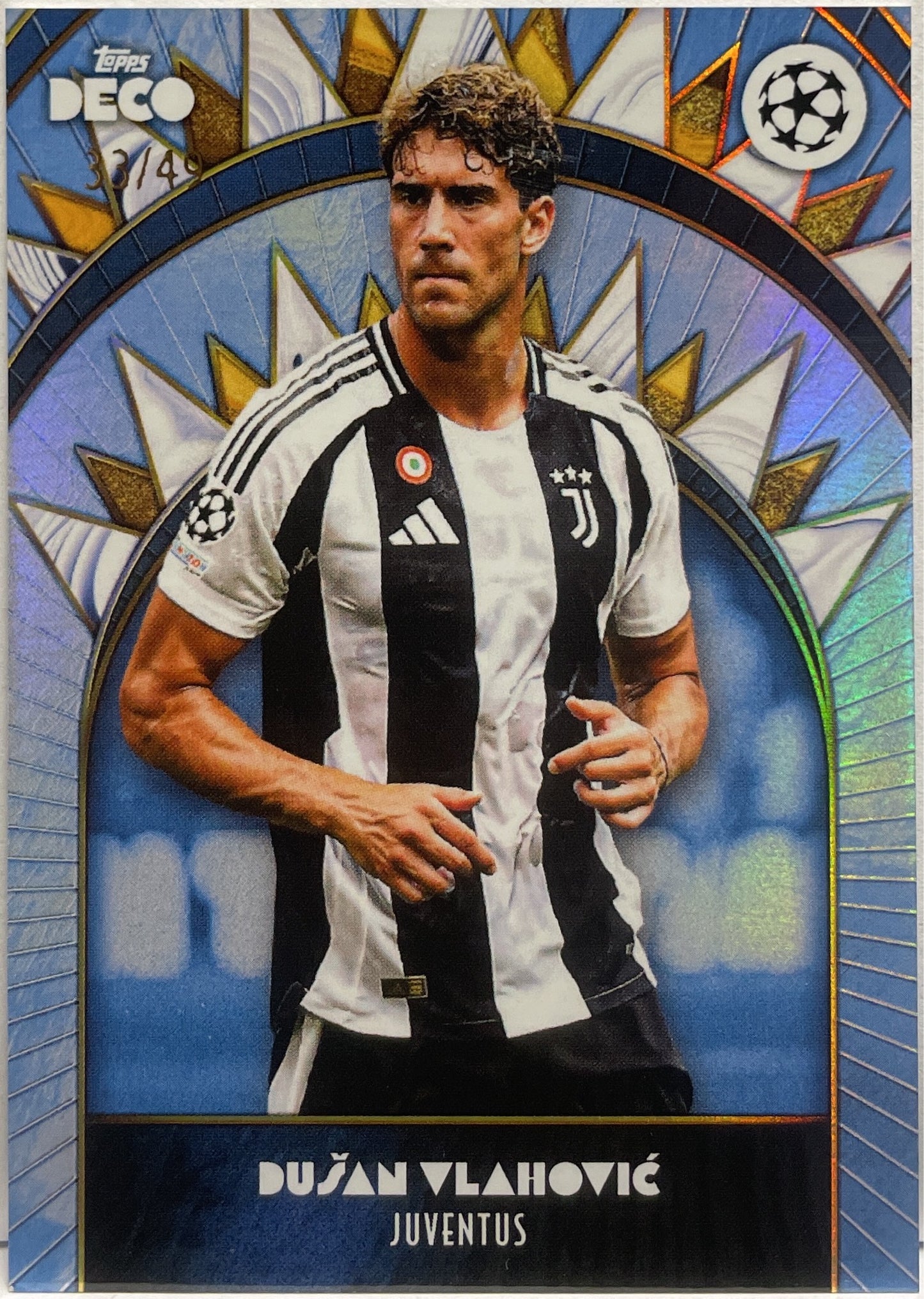 Dusan Vlahovic 33/49 Blue Topps Deco UCC 2024/25
