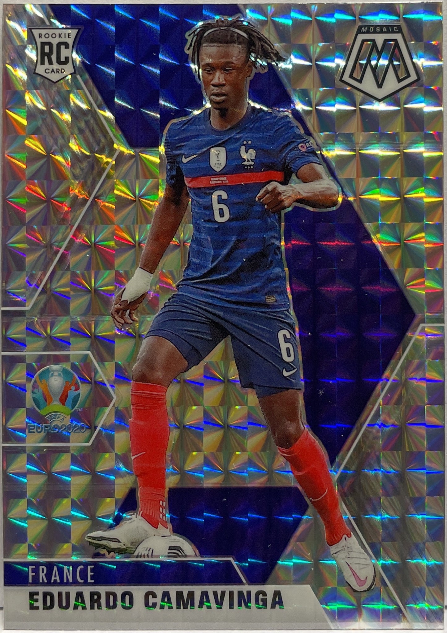 Eduardo Camavinga Rookie Silver Panini Mosaic Uefa Euro 2020