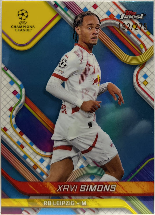 Xavi Simons 192/275 Sky Blue Topps Finest UCC 2024/25