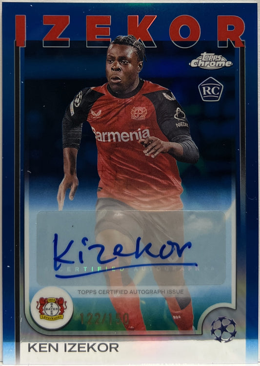 Ken Izekor 122/150 Rookie Autograph Pink Lava Topps Chrome UCC 2024/25