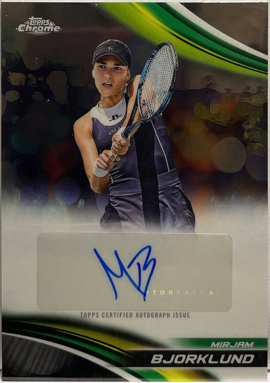 Mirjam Bjorklund Autograph Topps Chrome Tennis 2025
