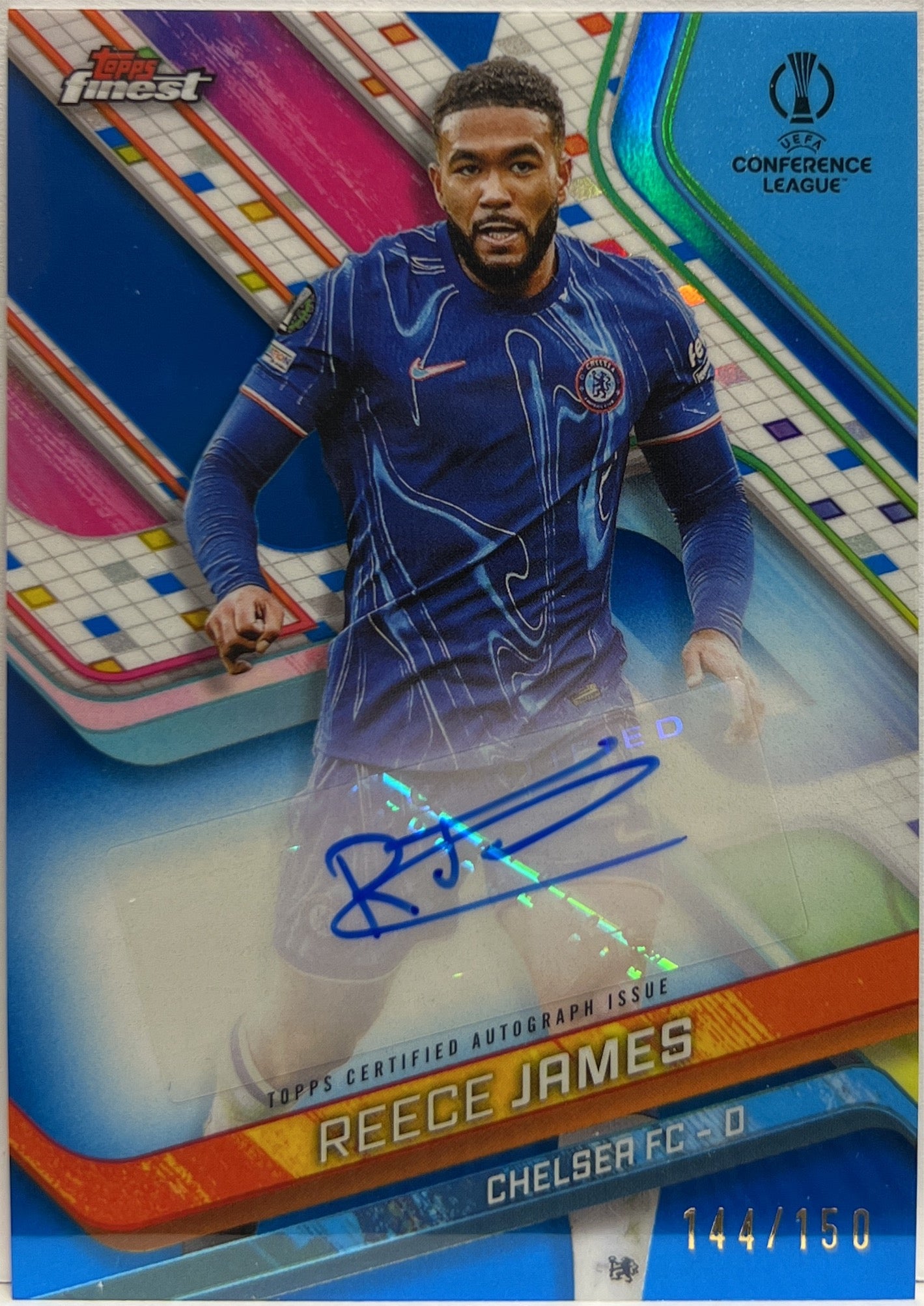 Reece James 144/150 Autograph Blue Topps Finest UCC 2024/25