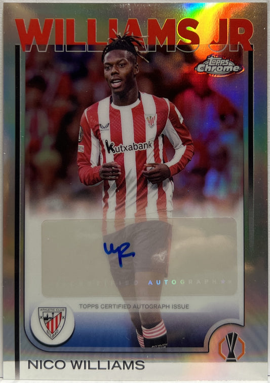 Nico Williams Autograph Topps Chrome UCC 2024/25