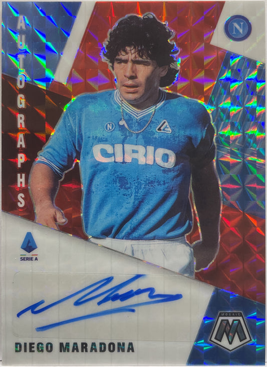 Diego Maradona Autograph Red Mosaic Serie A 2020/21