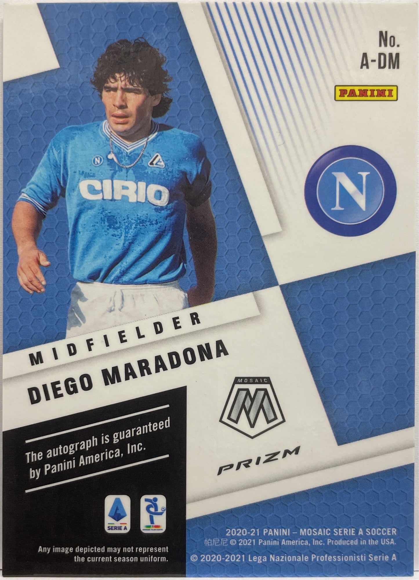 Diego Maradona Autograph Red Mosaic Serie A 2020/21