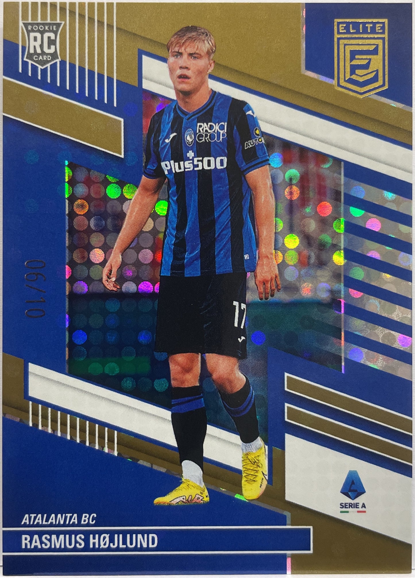 Rasmus Hojlund 6/10 Rookie Gold Disco Donruss Elite Serie A 2022/23