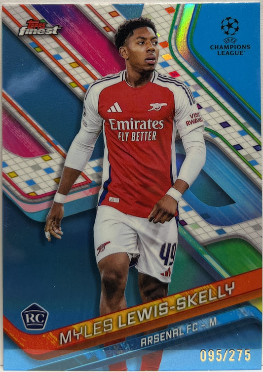 Myles Lewis Skelly 95/275 Rookie Sky Blue Topps Finest UCC 2024/25