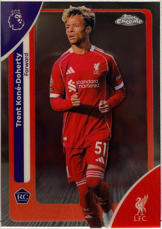Trent Kone Doherty Rookie Topps Chrome Premier League EPL 2026