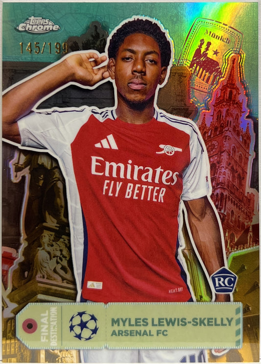 Myles Lewis Skelly 145/199 Rookie Final Destination Aqua Topps Chrome UCC 2024/25