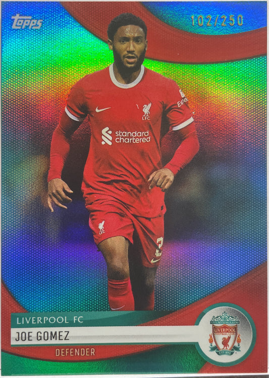 Joe Gomez 102/250 Topps Liverpool Team Set 2022/23