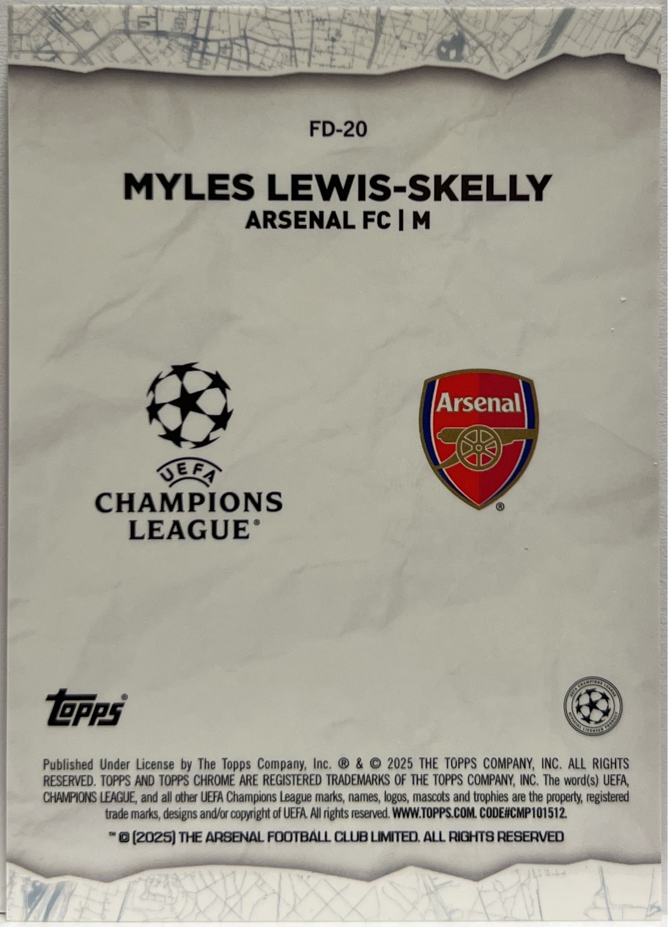 Myles Lewis Skelly 145/199 Rookie Final Destination Aqua Topps Chrome UCC 2024/25