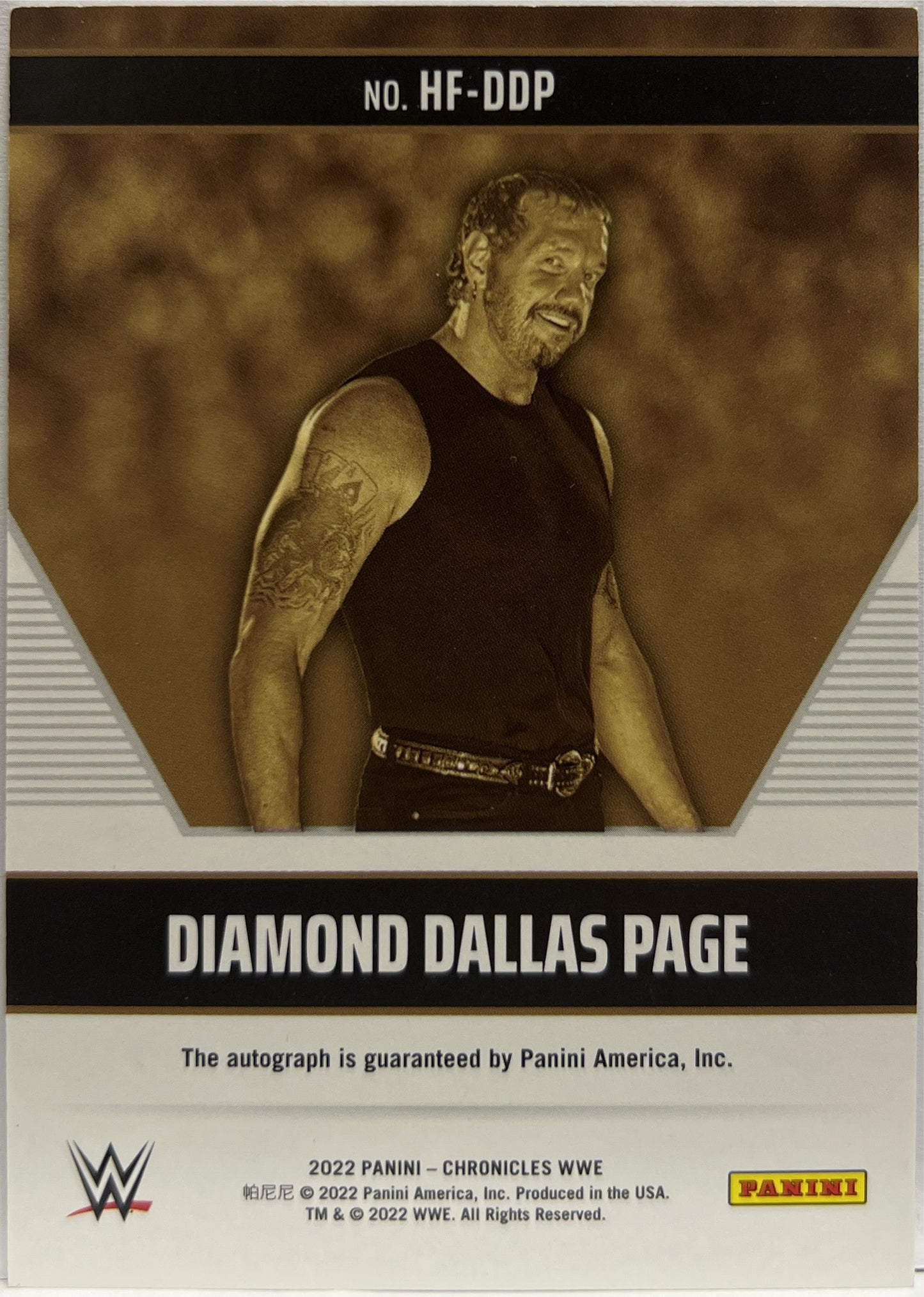 Diamond Dallas Page Autograph Hall Of Fame Red Chronicles WWE 2022