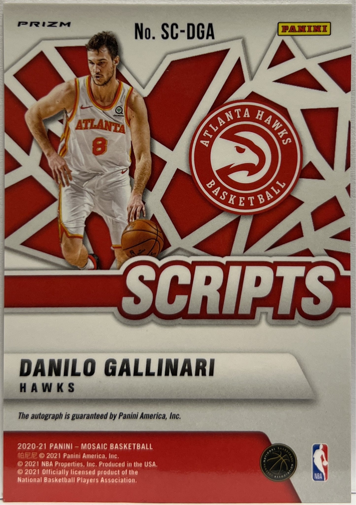 Danilo Gallinari Autograph Scripts Mosaic Basketball NBA 2020/21