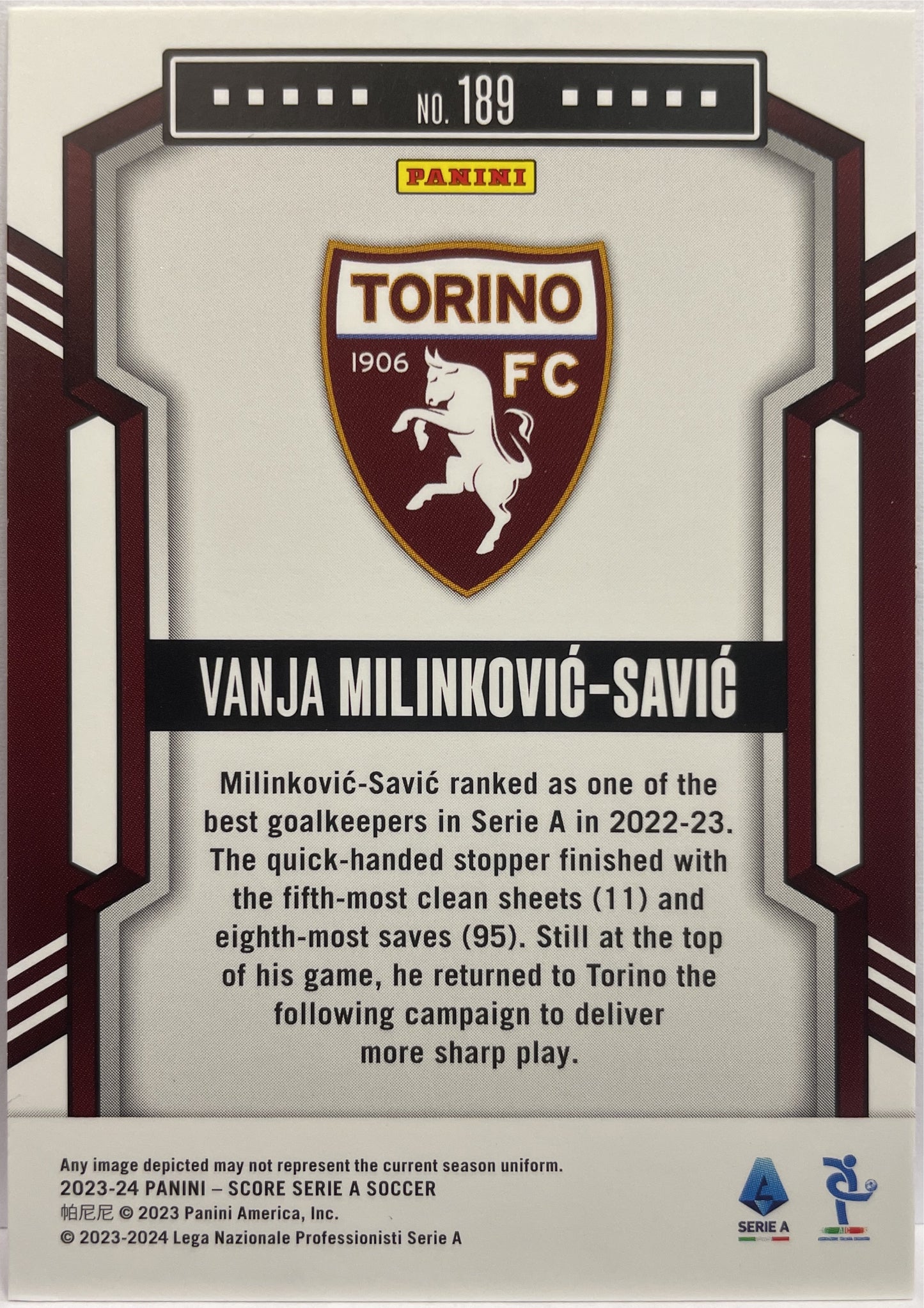 Vanja Milinkovic-Savic 4/20 Pink Swirl Score Serie A 2023/24