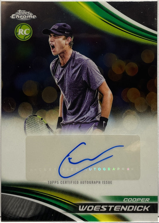 Cooper Woestendick Rookie Autograph Topps Chrome Tennis 2025