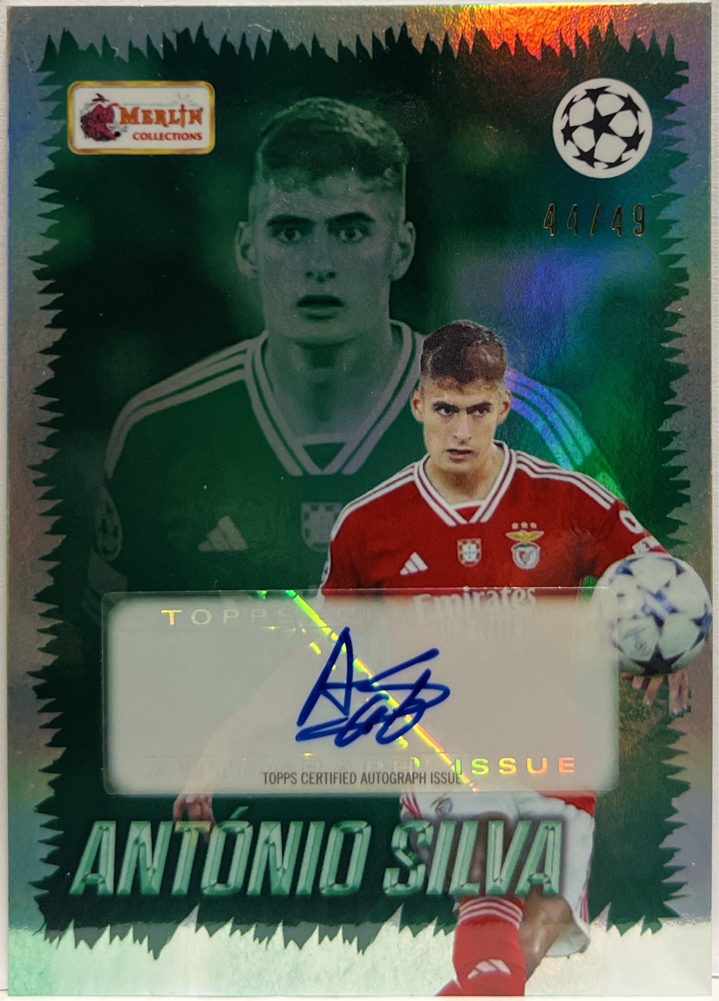 Antonio Silva 44/49 Autograph Green Topps Merlin Heritage 2023/24