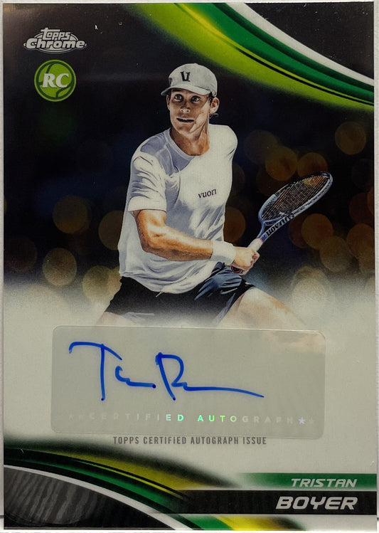 Tristan Boyer Rookie Autograph Topps Chrome Tennis 2025
