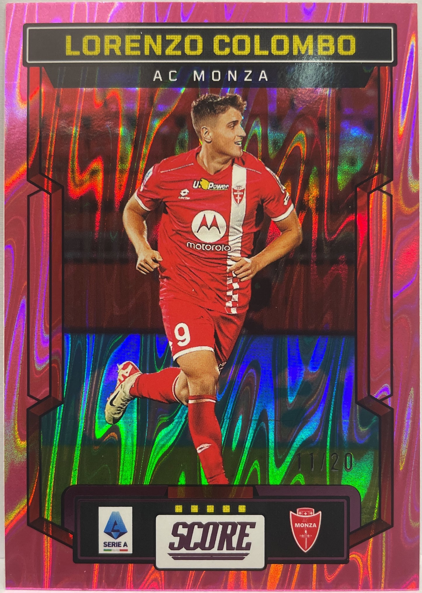 Lorenzo Colombo 11/20 Pink Swirl Score Serie A 2023/24